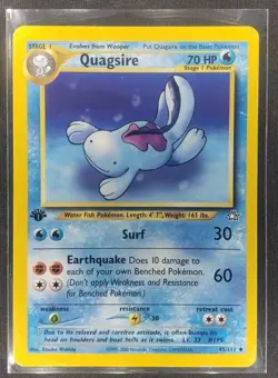 Pokemon TCG Quagsire Neo Genesis 45 Regular 1st Edition Uncommon - Image 1