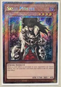 Yugioh! 1x Skull Meister RA02-EN005 Platinum Secret Rare 1st Ed NM - Image 1