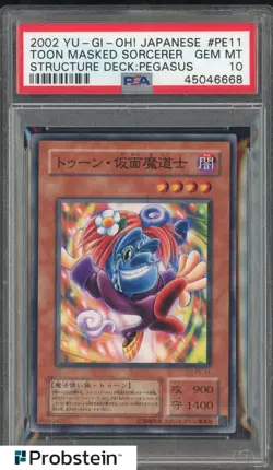 2002 Yu-Gi-Oh! Japanese Structure Pegasus Toon Masked Sorcerer PSA 10 GEM MINT - Image 1
