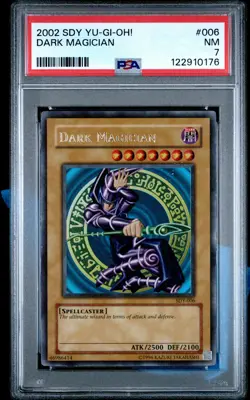 2002 YU-GI-OH! STARTER DECK: YUGI #006 DARK MAGICIAN PSA 7 - Image 1
