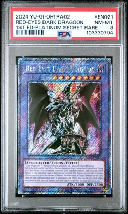 Red-Eyes Dark Dragoon - PSA 8 - RA02-EN021 - Platinum Secret Rare - Yugioh - Image 1