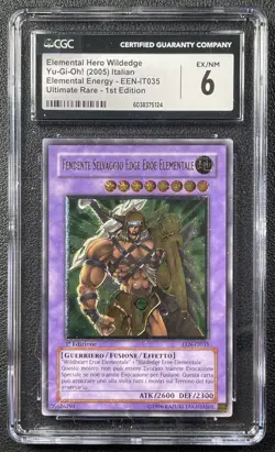 ELEMENTAL HERO WILDEDGE CGC 6 YU-GI-OH! 2005 IT ENERGY 1ST EDITION EEN-IT035 - Image 1