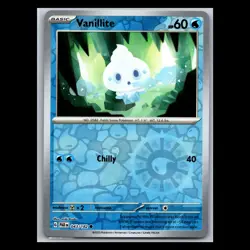 Vanillite 043/182 - Reverse Holo - TCG Paradox Rift Pokemon Card - Image 1