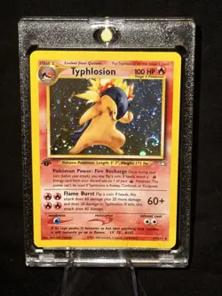 Pokemon TCG Typhlosion Card 17/111 Neo Genesis 1999-2000 Holo 1st Edition - Image 1