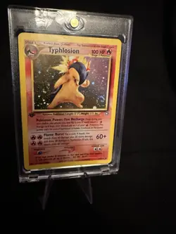 Pokemon TCG Typhlosion Card 17/111 Neo Genesis 1999-2000 Holo 1st Edition - Image 2
