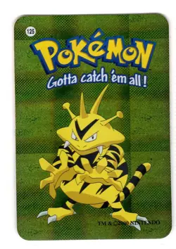 Electabuzz #125 - Vintage Vending Machine Prism Sticker 2000 - Pokemon Card - Image 1
