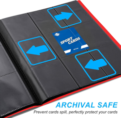 Trading Card Binder 9 Pocket, 360 Pockets Collectible Trading Card Album, Sports - Image 3