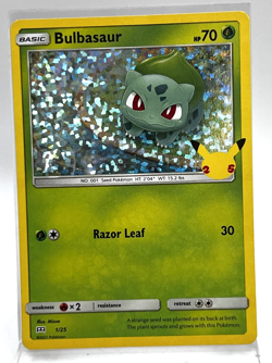 Bulbasaur 1/25 Holo Pokemon Card 2021 McDonalds 25th Anniversary LP - Image 1