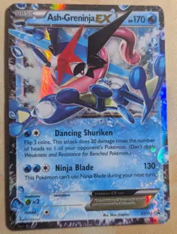 Pokemon TCG Ash-Greninja EX XY Black Star Promo XY133 Holo Card TCG Regular Size - Image 1