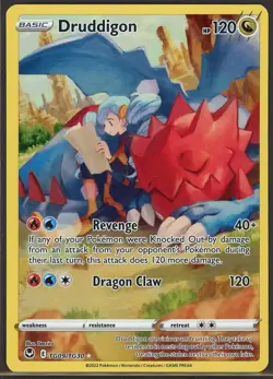 Druddigon TG09/TG30 Silver Tempest Trainer Gallery Pokemon Card Near Mint - Image 1