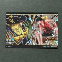 M1334 Luffy vs Lucci SEC Holo Secret Rare Japanese One Piece Wafer Card - Image 1