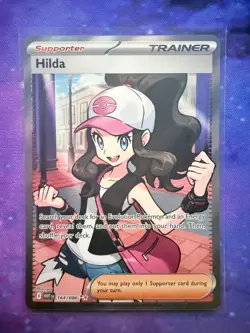 Hilda 164/086 Full Art Ultra Rare SV: White Flare Pokemon TCG Trainer Card - Image 1