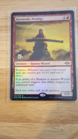 Harmonic Prodigy Prerelease Foil Rare Card Modern Horizons 2 - Image 2