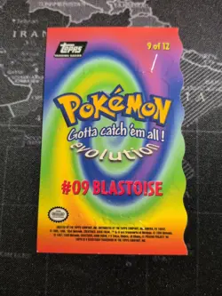 Pokemon Card Die Cut Blastoise 9 Of 12 Topps 1998 #09 - Image 4