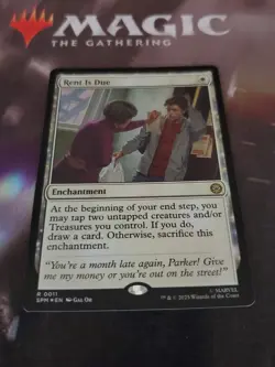 Mtg. Rent Is Due. Foil. Marvel's Spider-Man. Pack Fresh - Image 1