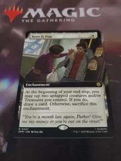 Mtg. Rent Is Due. Extended Art. Marvel's Spider-Man. Pack Fresh - Image 1