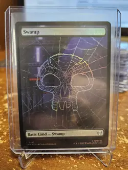 MTG, Swamp FOIL (0191) Marvel's Spider-Man Foil Borderless Full art basic land - Image 1