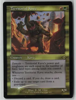 Territorial Kavu (Retro Frame) (Foil Etched) #425 Rare FOIL MH2 NM MTG - Image 1