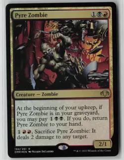Pyre Zombie #194 Rare FOIL Dominaria Remastered NM MTG - Image 1