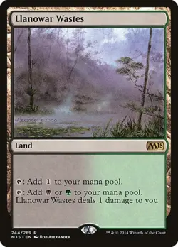 Llanowar Wastes Magic 2015 MP MTG - Image 1