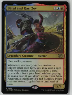 Baral and Kari Zev #218 Rare FOIL March of the Machine NM MTG - Image 1