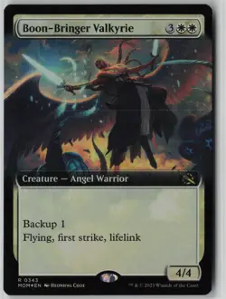 Boon-Bringer Valkyrie (Extended Art) #343 Rare FOIL March of the Machine NM MTG - Image 1