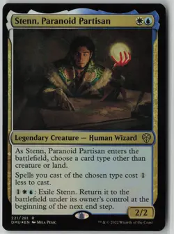 Stenn, Paranoid Partisan #221 Rare FOIL Dominaria United NM MTG - Image 1