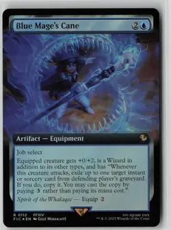 Blue Mage's Cane (Extended Art) #112 Rare FOIL Commander: FINAL FANTASY NM MTG - Image 1