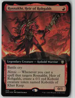 Rosnakht, Heir of Rohgahh (Extended Art) #75 Rare FOIL Commander: DU NM MTG - Image 1