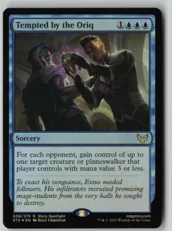 Tempted by the Oriq #58 Rare FOIL Strixhaven: School of Mages NM MTG - Image 1