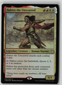 Haktos the Unscarred #218 Rare FOIL Theros Beyond Death NM MTG - Image 1