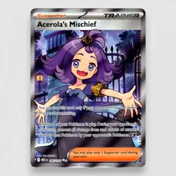 Acerola's Mischief 165/132 ME01: Mega Evolution Holo Ultra Rare Pokemon TCG NM - Image 1