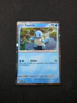 (REAL) HD COSMOS HOLO - Squirtle SVP 048 Pokemon 151 - PROMO - M/NM - W/ SWIRL! - Image 1