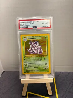 Pokemon Nidoking Base Set 1st Edition SPANISH Holo Rare #11 PSA 8 - Image 1