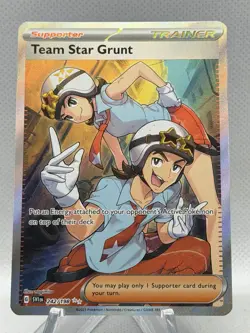 Pokemon Scarlet & Violet Team Star Grunt 242/198 Full Art Trainer Secret Rare NM - Image 1