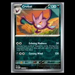 Crobat 112/182 - Reverse Holo - TCG Paradox Rift Pokemon Card - Image 1