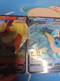 Pokemon Flareon Jolteon Vaporeon v Sword & Shield Promo Holo Card - Image 3