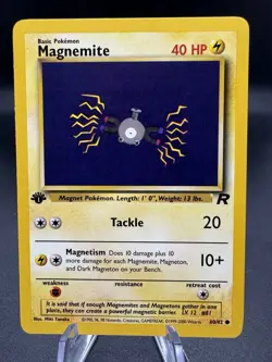 Pokemon TCG Magnemite Team Rocket 60/82 Regular 1st Edition Common Card NM - Image 1