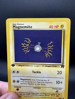 Pokemon TCG Magnemite Team Rocket 60/82 Regular 1st Edition Common Card NM - Image 3