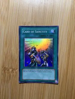Yugioh Card of Sanctity TLM-EN037 Super Rare Unlimited Near Mint - Image 1