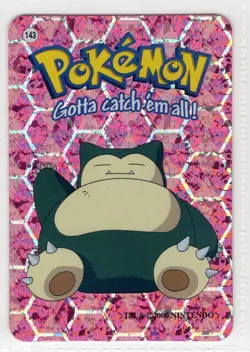 Snorlax #143- Vintage Vending Machine Prism Sticker 2000 - Pokemon Card - Image 1