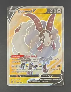 Pokemon Card Dubwool V 188/192 Rebel Clash - Near Mint - Image 1