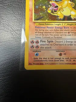 Pokeman Charizard 4/102 Base Set Holo Rare Vintage Card 1999 Excellent Condition - Image 5