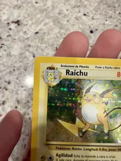 Pokemon Card - Spanish Raichu 14/102 Holo Rare Base Set LP - Image 2