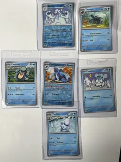 Water Type Pokemon Card Lot - Beartic, Carracosta, Palpitoad, Cubchoo, Tirtouga - Image 1