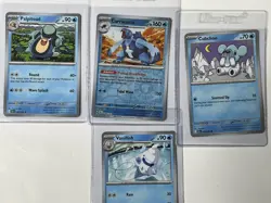 Water Type Pokemon Card Lot - Beartic, Carracosta, Palpitoad, Cubchoo, Tirtouga - Image 2