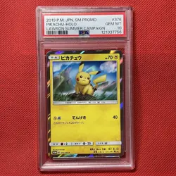 PSA10 Pokemon Card Pikachu 376/SM-P Lawson Summer Campaign 2019 Japanese - Image 2