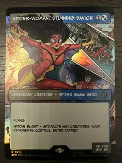 Spider-Woman Stunning Savior (Borderless) Marvel's Spider-Man Foil MTG - Image 1