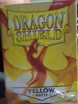 Dragon Shield Matte Yellow Sleeves 100ct - Standard Size - MTG Pokemon TCG - Image 1