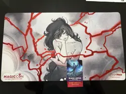 Magic MTG MagicCon 2025 Exclusive Peach Momoko Lightning Bolt Playmat - Image 1